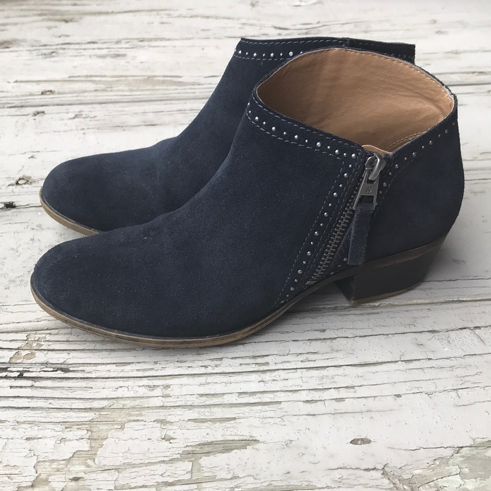 Lucky Brand Navy Booties Leather
